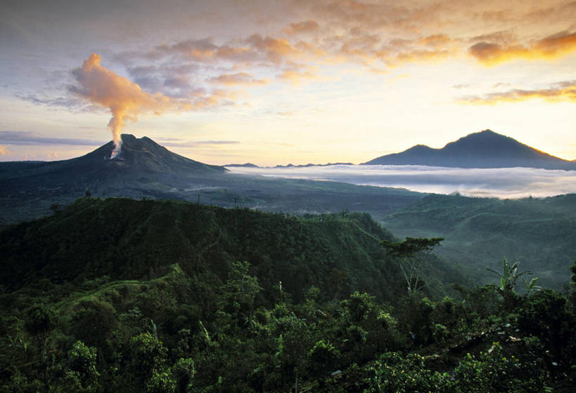 无人,横图,室外,火山,印度尼西亚,亚洲,摄影,东南亚,彩图,巴厘