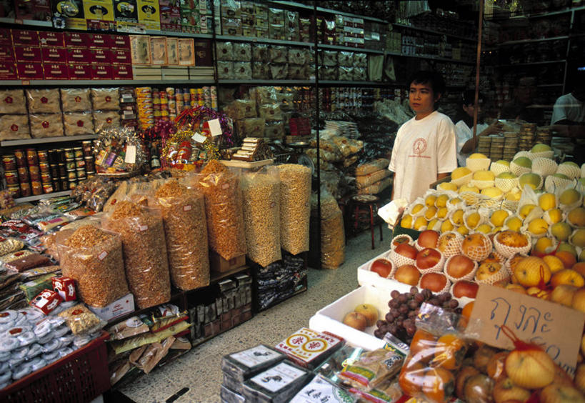 商店,横图,曼谷,泰国,亚洲,唐人街,食品,首都,摄影,东南亚,彩图,旅行