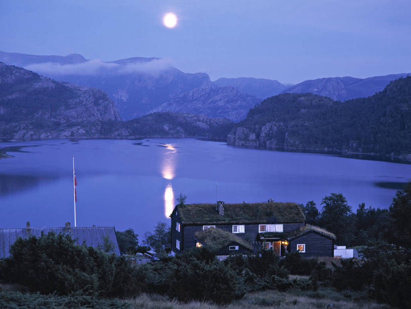 无人,横图,挪威,欧洲,月亮,摄影,斯堪的纳维亚,斯堪狄纳维亚半岛,彩图