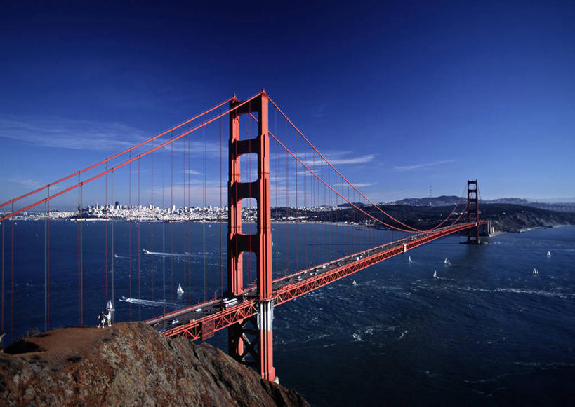 无人,横图,美国,摄影,北美,加利福尼亚,金门大桥,旧金山,彩图,旅行