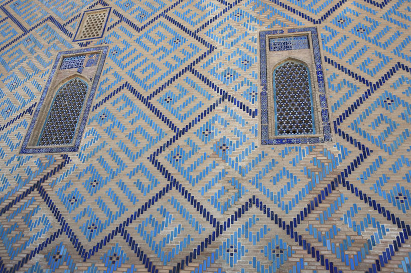 无人,横图,建筑,哈萨克斯坦,亚洲,瓷砖,摄影,伊斯兰教,中亚,式样,彩图