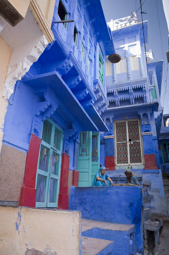 无人,竖图,城市,印度,亚洲,房屋,摄影,建造,拉贾斯坦邦,焦特普尔,彩图