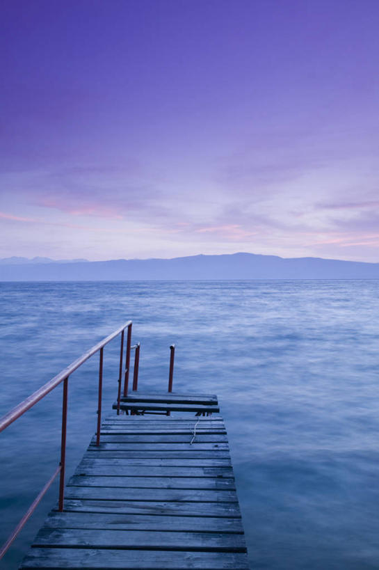 无人,码头,竖图,室外,湖,欧洲,黄昏,摄影,巴尔干,奥赫里德,彩图