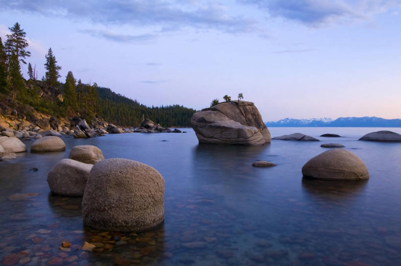 无人,横图,室外,留白,湖,日落,森林,水,美国,树,风景,黄昏,摄影,宁静