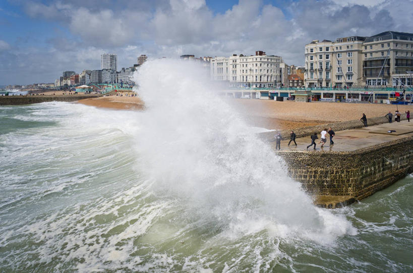 码头,横图,室外,白天,海浪,建筑,英国,溅,云,自然,波浪,摄影,巨大,庞大,宏大,硕大,伟大,海滩,彩图