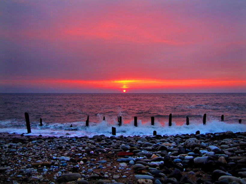 无人,横图,俯视,室外,日出,海浪,海洋,美景,英国,景观,水平线,宏伟,风景,天空,自然,鹅卵石,景色,摄影,宁静,自然风光,达勒姆郡,桑德兰,海滩,彩图,高角度拍摄