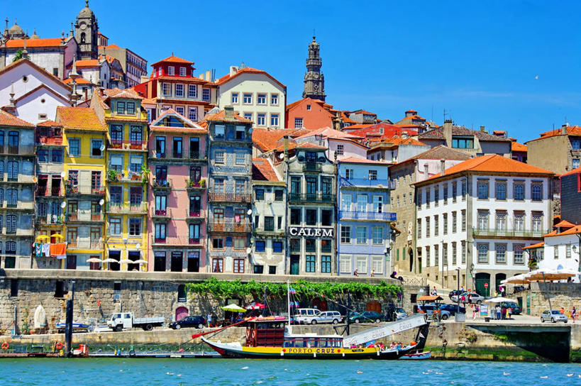 无人,横图,室外,白天,水,天际线,城市,建筑,船,葡萄牙,地标建筑,社区,运输,摄影,万里无云,彩图