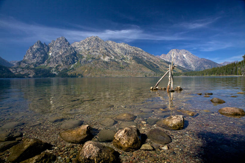 无人,横图,室外,白天,湖,山脉,美国,云,杆,树,风景,天空,自然,摄影,宁静,怀俄明,大提顿国家公园,彩图