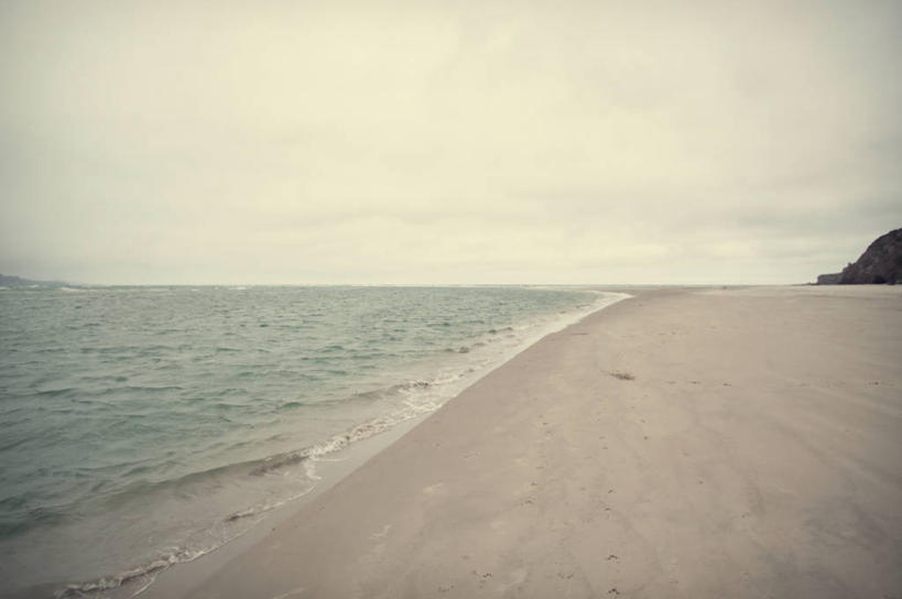 无人,横图,室外,白天,海洋,新西兰,沙子,地平线,水平线,云,自然,摄影,退潮,宁静,海滩,彩图