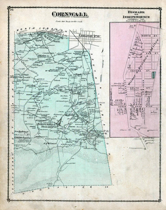 无人,竖图,地图,城镇,历史,独立,古董,宾夕法尼亚,康沃尔,彩图