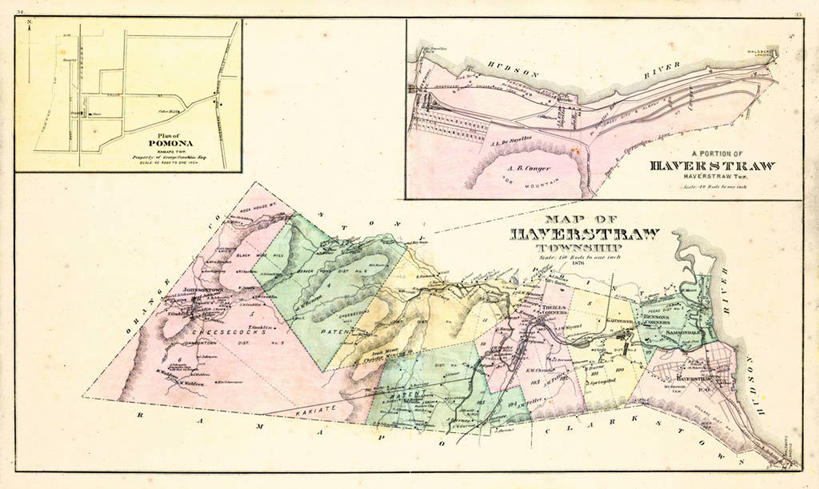 无人,横图,地图,历史,古董,纽约州,波莫纳,彩图