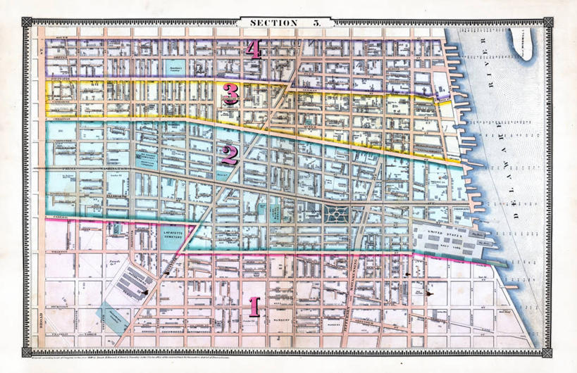 无人,横图,地图,城镇,历史,墓地,古董,宾夕法尼亚,彩图,地图学
