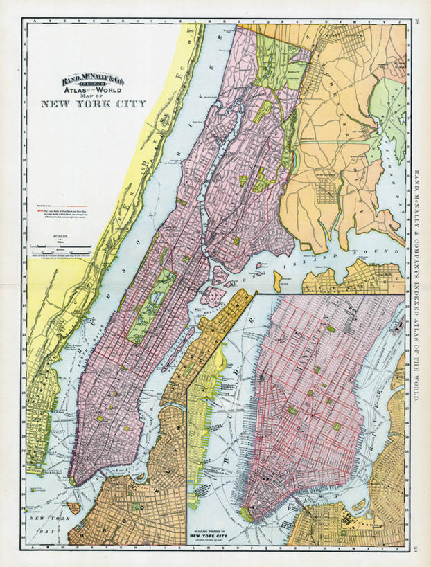 无人,竖图,地图,纽约,城镇,曼哈顿,历史,古董,彩图,地图学