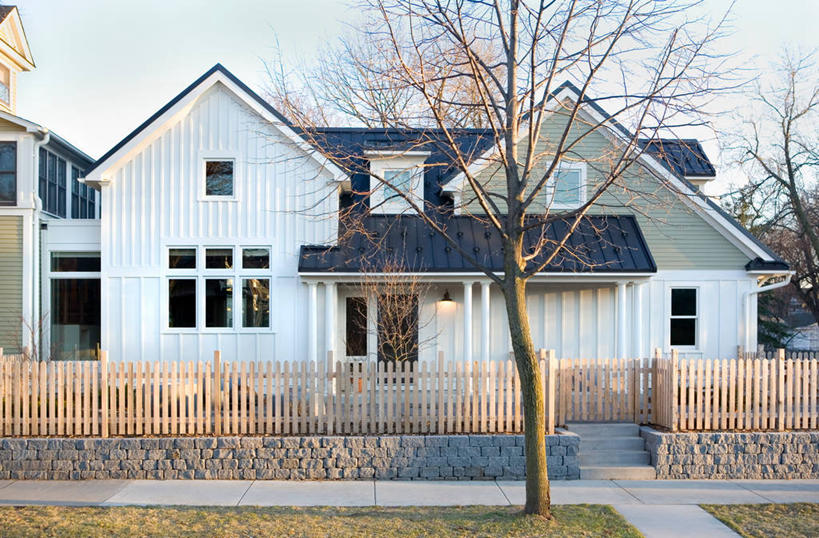 无人,家,横图,室外,白天,建筑,日光,美国,房屋,地形,篱笆,建造,北美,加法,明尼苏达