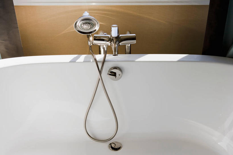 无人,家,横图,室内,浴室,建筑,美国,水龙头,干净,现代,浴盆,建造,北美,加利福尼亚,化妆室,铬合金,厕所,当代