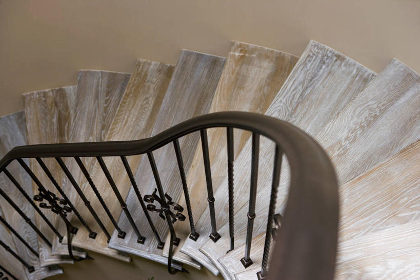 无人,栏杆,横图,室内,楼梯,建筑,美国,木制,建造,北美,加利福尼亚,橡树,铁艺