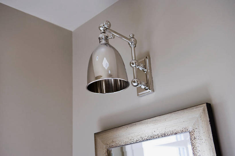 无人,横图,室内,镜子,浴室,美国,反射,光,北美,加利福尼亚,铬合金,当代