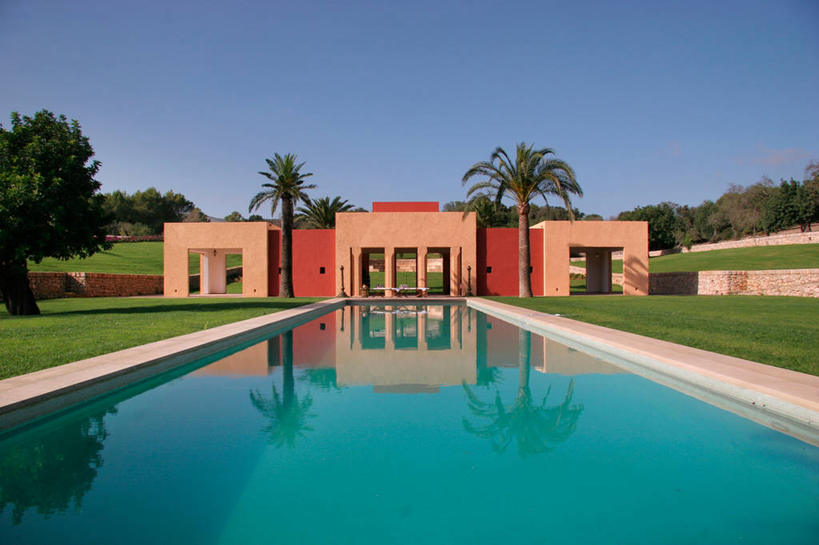 无人,游泳池,露台,横图,室外,白天,水,阳台,日光,西班牙,欧洲,球袋,院子,娱乐,现代,会所,俱乐部,露天阳台,当代,社交