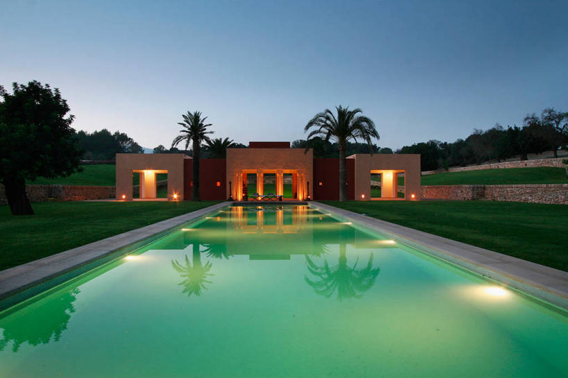 无人,游泳池,露台,横图,室外,水,阳台,西班牙,欧洲,球袋,院子,娱乐,现代,会所,黄昏,俱乐部,露天阳台,当代,社交