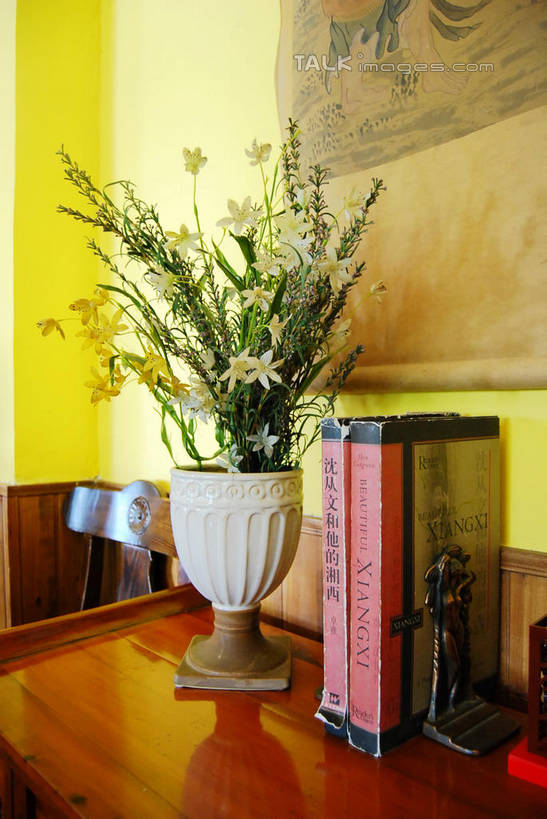 无人,竖图,俯视,室内,特写,白天,智慧,桌面,桌子,花瓶,书籍,叶子,阴影,艺术,盛开,反射,木制,影子,陶瓷,木桌,墙,绿叶,陶瓷制品,花蕾,文化,墙壁,墙面,花,花瓣,花朵,鲜花,插花,木制品,瓶子,书本,花苞,花蕊,嫩叶,插花艺术,创造,创作,想象,叶,叶片,书,图书,彩图,高角度拍摄,木桌子,shxw1