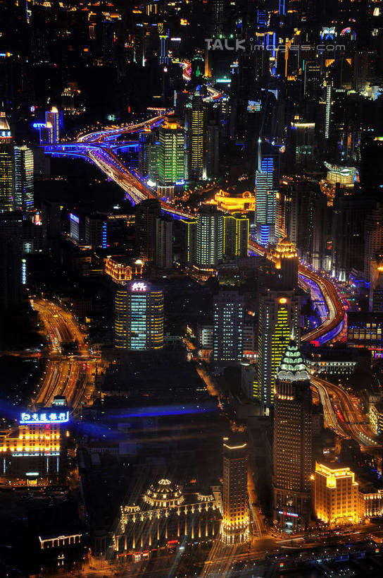 城市,大厦,道路,地标,建筑,路,摩天大楼,霓虹灯,夜景,公路,上海,中国