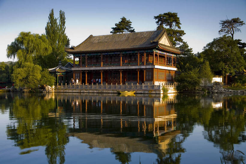 宫殿,横图,室外,白天,湖,建筑,避暑山庄,中国,亚洲,历史,古代,倒影,旅游胜地,摄影,东亚,世界文化遗产,中华人民共和国,华北地区,河北,河北省,冀,承德,承德市,古远,展馆,彩图,承德避暑山庄,承德离宫,热河行宫,bj174