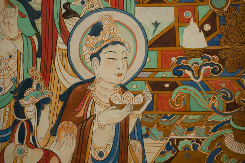 横图,彩色,室内,旅游,度假,绘画,名胜古迹,标志建筑,地标,建筑,敦煌,中国,亚洲,节日,遗迹,艺术,装饰,彩绘,图片,墙,文化遗产,古迹,历史,文化,文物,娱乐,建设,佛,古建筑,壁画,墙壁,墙面,古代,虔诚,祈祷,享受,休闲,健康,飞天,旅游胜地,放松,许愿,摄影,宗教,佛教,信仰,纪念,华丽,修饰,祈求,点缀,珍贵,文明,中国文化,传说,参观,古文明,东亚,甘肃省,中华人民共和国,衬托,美观,雅致,雅观,释教,古远,古代文明,平安,画画,旅行,游览,传统文化,敦煌壁画,bj174