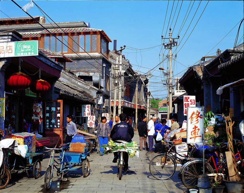 横图,彩色,室外,白天,旅游,名胜古迹,胡同,街道,北京,中国,亚洲,风俗,小巷,首都,特色,摄影,生活方式,象征,美好,感受,东亚,彩图,旅行,居住区,bj174