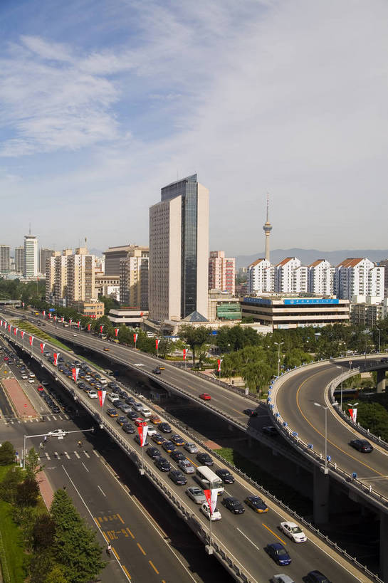 竖图,彩色,室外,白天,旅游,度假,办公楼,名胜古迹,城市风光,标志建筑,大厦,道路,地标,建筑,立交桥,路,公路,北京,中国,亚洲,遗迹,景观,交通,首都,都市,古迹,文物,娱乐,建设,古建筑,现代建筑,享受,休闲,远景,旅游胜地,放松,竖,运输,摄影,矗立,中国文化,耸立,长安街,古文明,东亚,中华人民共和国,挺立,繁荣,发达,马路,旅行,bj174