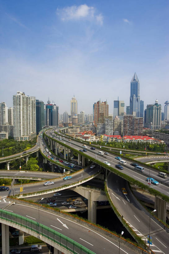 竖图,全景,俯视,彩色,白天,美景,城市风光,大桥,道路,建筑,街道,立交桥,路,桥梁,公路,上海,中国,亚洲,景观,高架,建筑群,桥,车流,交通,现代建筑,延安路高架,景色,运输,摄影,高架桥,立体交通,东亚,高架道路,跨线桥,中华人民共和国,马路,bj174