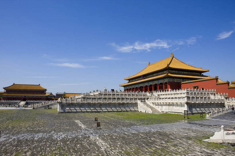故宫,横图,室外,白天,建筑,北京,中国,亚洲,雕刻,历史,古代,白云,天空,中国文化,东亚,中华人民共和国,古远,皇家,传统文化,bj174