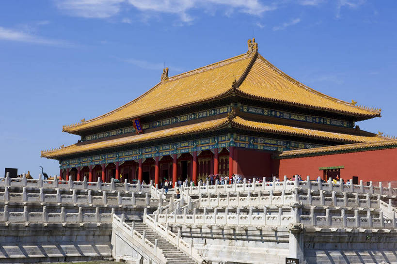 故宫,横图,室外,白天,建筑,北京,中国,亚洲,雕刻,历史,古代,白云,天空,中国文化,东亚,中华人民共和国,古远,皇家,传统文化,bj174
