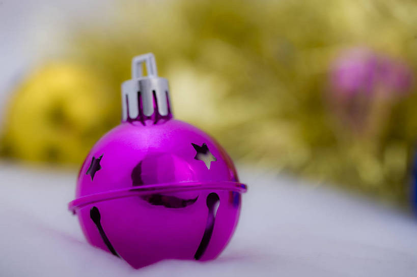 无人,横图,彩色,室内,静物,中国,装饰,铃铛,图片,艺术品,圣诞,彩球,球,装饰品,一个,摄影,礼品,单个,东亚,影棚拍摄,bj174