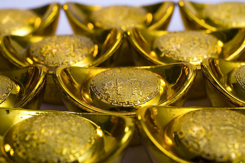 无人,横图,彩色,室内,特写,静物,中国,许多,图片,很多,装饰品,饰品,多个,财富,摄影,金元宝,中国文化,东亚,影棚拍摄,元宝,传统文化,bj174