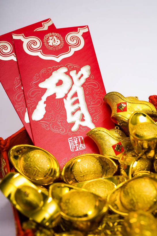 无人,竖图,彩色,室内,特写,静物,礼盒,中国,许多,图片,贺卡,很多,装饰品,饰品,多个,竖,财富,摄影,金元宝,中国文化,东亚,影棚拍摄,元宝,传统文化,bj174